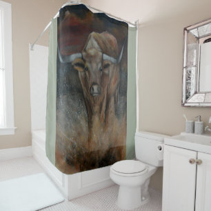 The Texas Longhorn Bull Shower Curtain