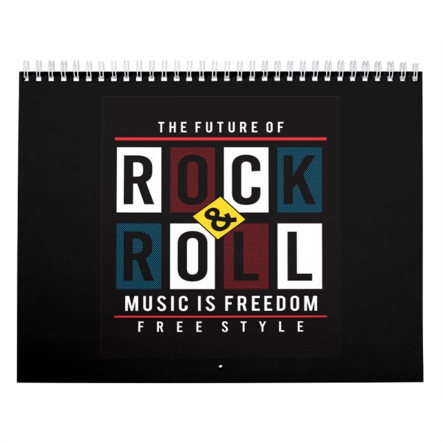 the texture of rock and roll music is freedom free calendar (Cover)
