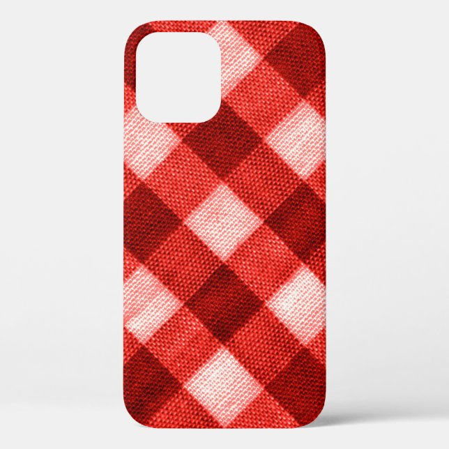 The texture of the bright red of binding gingham f Case-Mate iPhone case (Back)