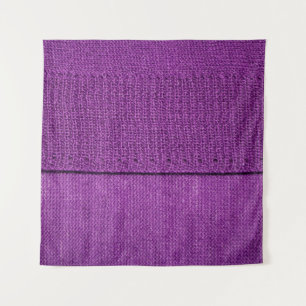 the texture of the knitted fabric, a plain purple tapestry