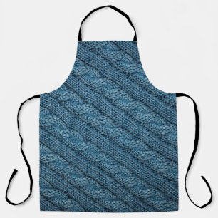 the texture of the knitted fabric, light blue colo apron