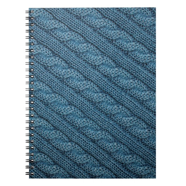 the texture of the knitted fabric, light blue colo notebook (Front)