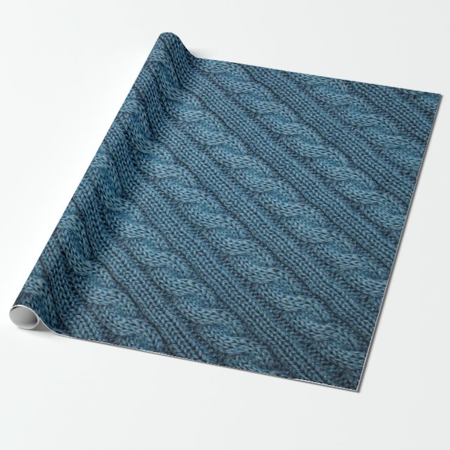 the texture of the knitted fabric, light blue colo wrapping paper (Unrolled)