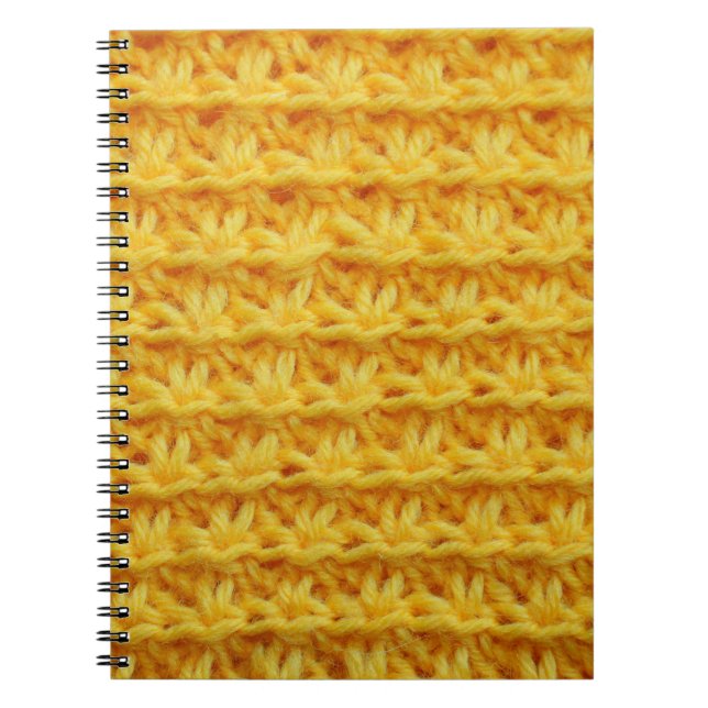 the texture of the knitted fabric with a striped d notebook (Front)