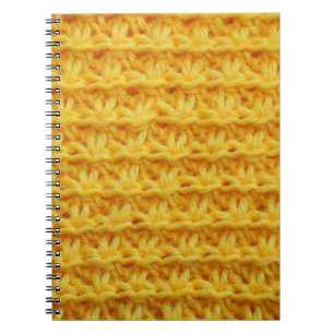 the texture of the knitted fabric with a striped d notebook