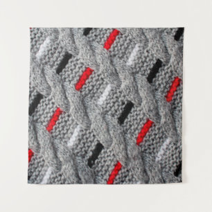 the texture of the knitted fabric with a striped p tapestry