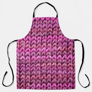 the texture of the knitted fabric with striped pat apron