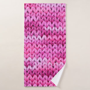 the texture of the knitted fabric with striped pat bath towel