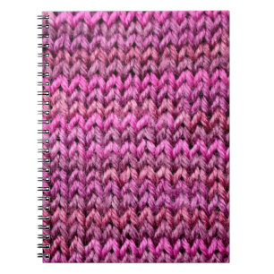 the texture of the knitted fabric with striped pat notebook