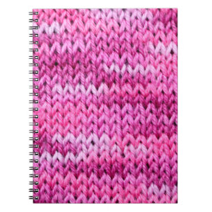 the texture of the knitted fabric with striped pat notebook