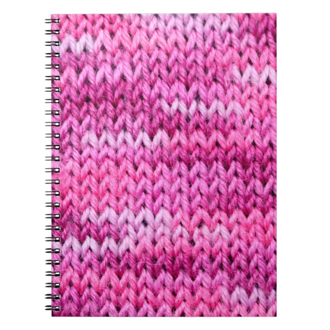 the texture of the knitted fabric with striped pat notebook (Front)