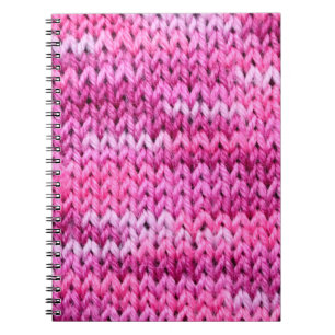 the texture of the knitted fabric with striped pat notebook