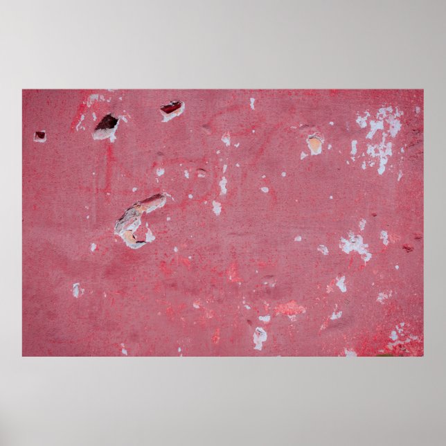 The texture of the old wall with scratches, cracks poster (Front)