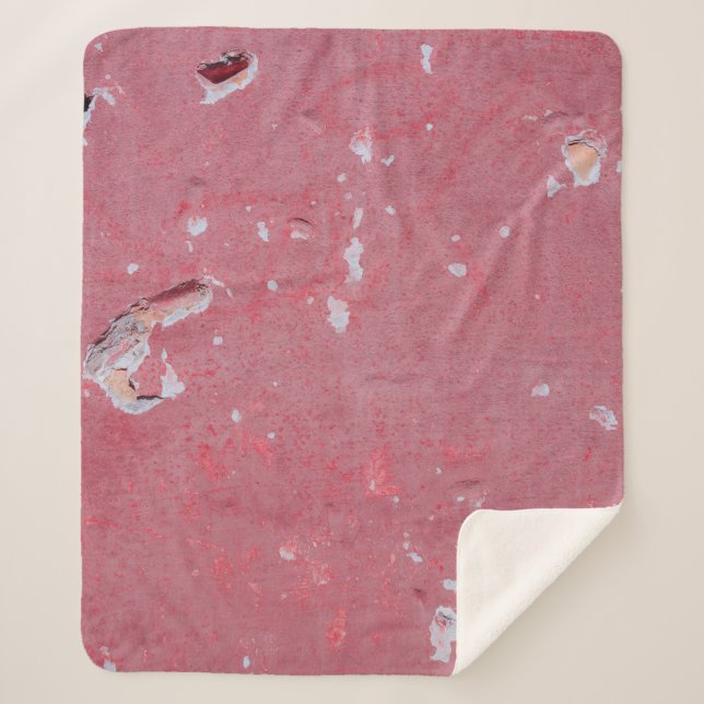 The texture of the old wall with scratches, cracks sherpa blanket (Front)