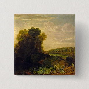 The Thames at Weybridge, c.1807-10 15 Cm Square Badge