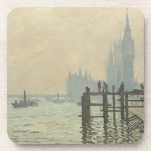 The Thames Below Westminster by Claude Monet Coaster