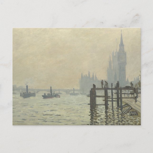 The Thames Below Westminster by Claude Monet Postcard (Front)