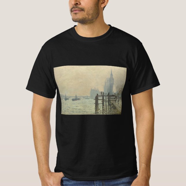 The Thames Below Westminster by Claude Monet T-Shirt (Front)