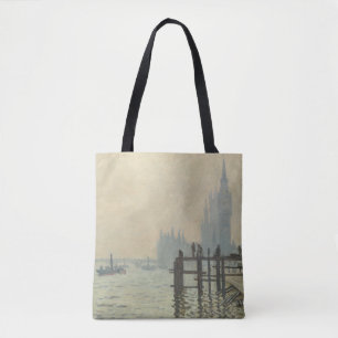 The Thames Below Westminster by Claude Monet Tote Bag