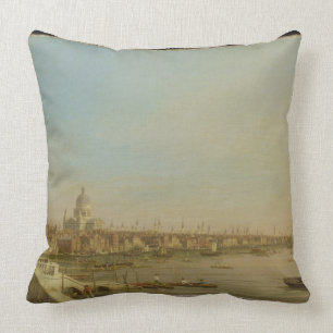 The Thames from the Terrace of Somerset House Look Cushion