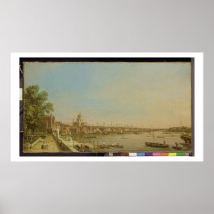 The Thames from the Terrace of Somerset House Look Poster