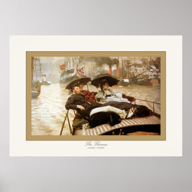 The Thames ~ James Tissot ~ Fine Art Poster (Front)