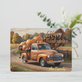 The Thanksgiving Harvest Truck Holiday Card