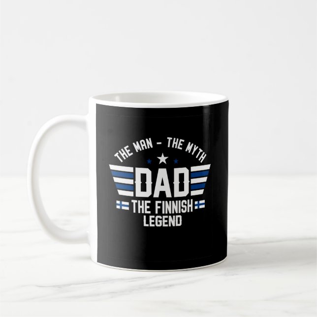 The The Myth The Finnish Legend Dad Flag Patriotic Coffee Mug (Left)