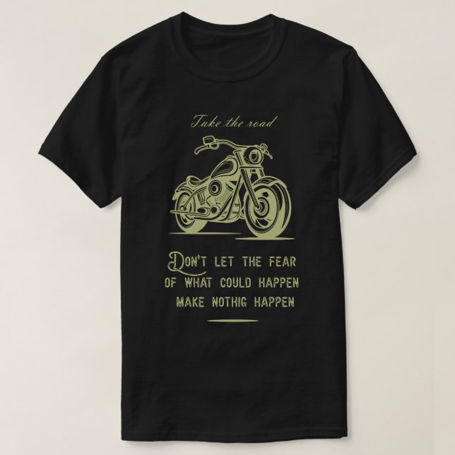 The the road, a motorcycle design. T-Shirt (Design Front)