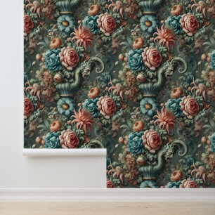The Theatrics of Thirst – Gothic Floral Design Wallpaper