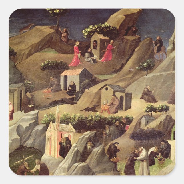 The Thebaid, c.1410 Square Sticker (Front)