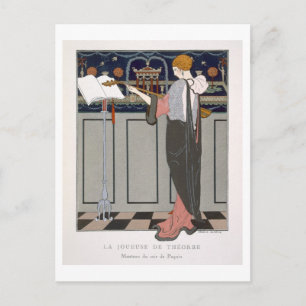 The Theorbo Player, design for an evening coat by Postcard