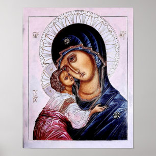 The Theotokos and Infant Christ Icon Print 