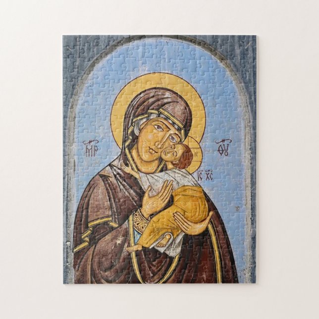 The Theotokos and the Child Christ Icon Jigsaw Puzzle (Vertical)