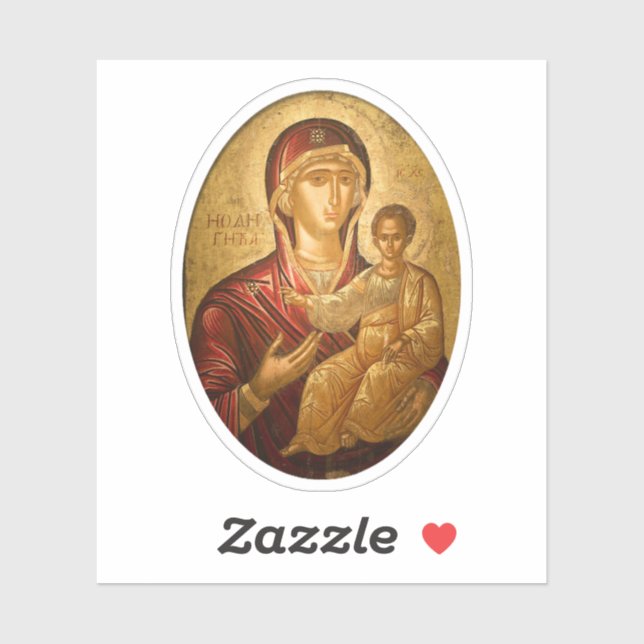 The Theotokos and the Christ Child Orthodox Vinyl  (Sheet)