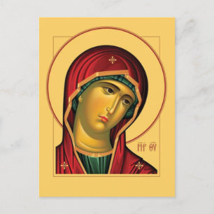 The Theotokos (Virgin Mary) Orthodox Icon Postcard