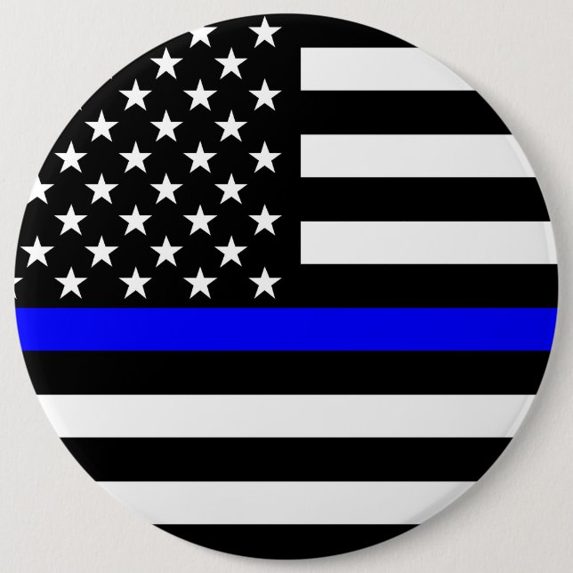 The Thin Blue Line American Flag Decor 6 Cm Round Badge (Front)