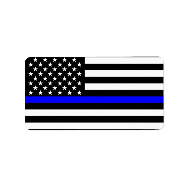 The Thin Blue Line American Flag Decor Label (Front)