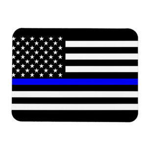 The Thin Blue Line American Flag Decor Magnet