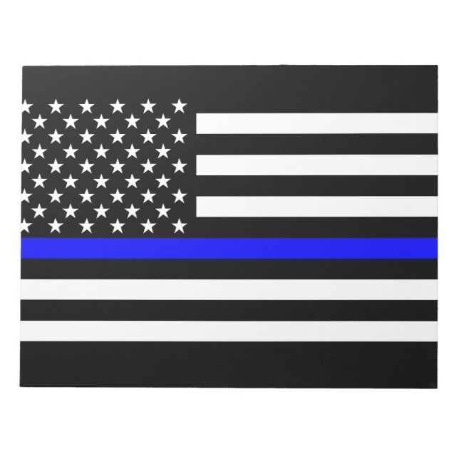 The Thin Blue Line American Flag Decor Notepad (Front)