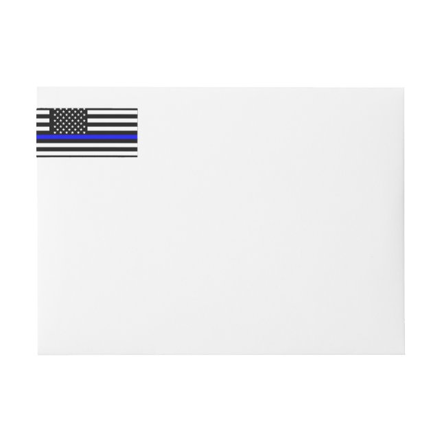 The Thin Blue Line American Flag Decor Wrap Around Label (Front)