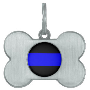 The Thin Blue Line Pet Name Tag