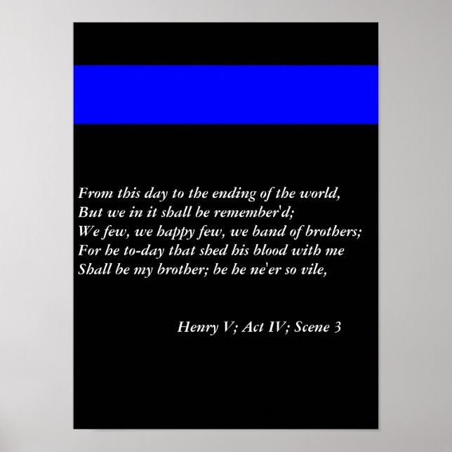 The Thin Blue Line Poster (Front)