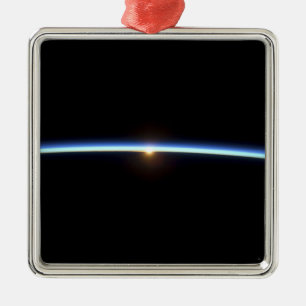 The thin line of Earth's atmosphere 2 Metal Ornament