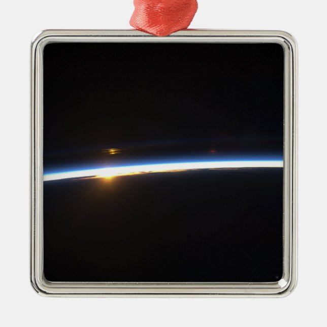 The thin line of Earth's atmosphere Metal Ornament (Front)