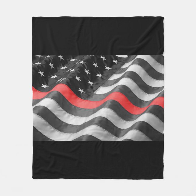 The Thin  Red Lin Fleece Blanket (Front)