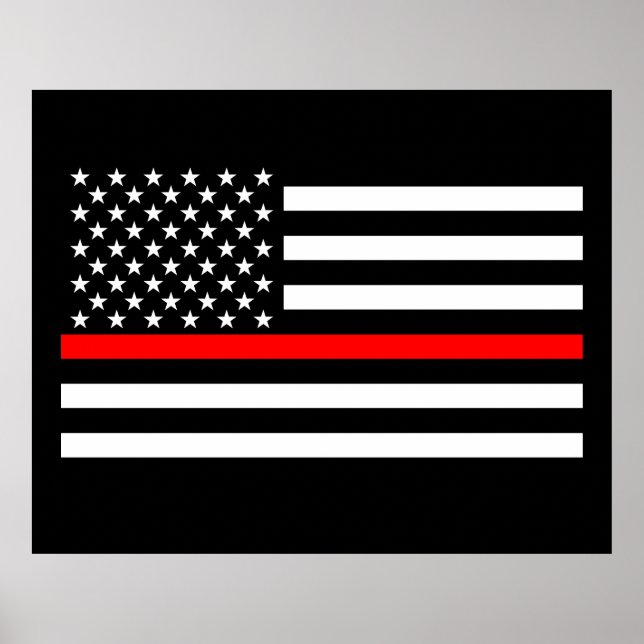 The Thin Red Line American Flag Decor (Front)