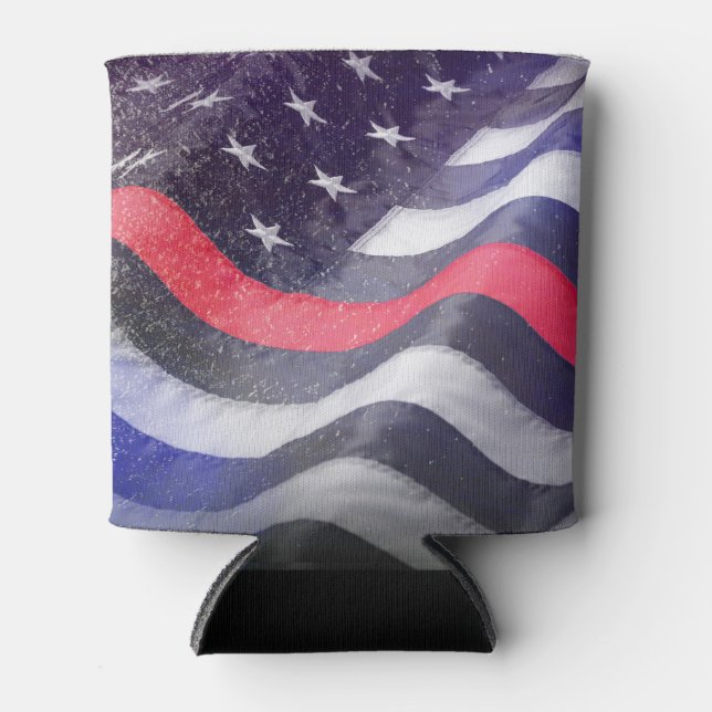 The Thin  Red Line Can Cooler (Front)