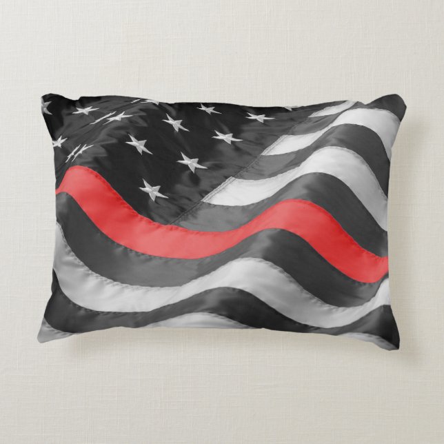 The Thin  Red Line Decorative Cushion (Back)