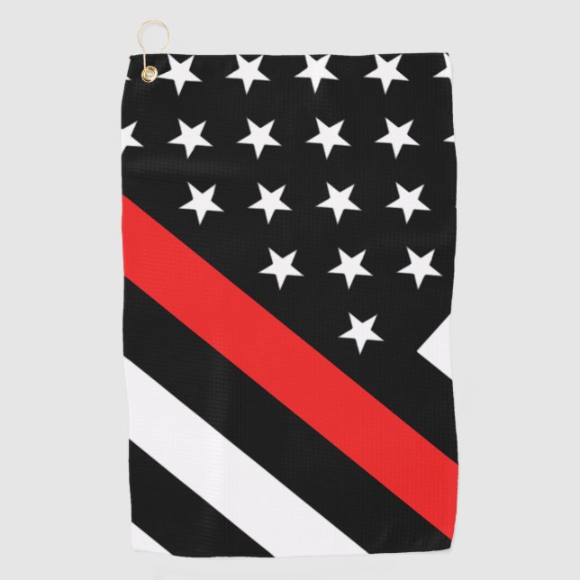 The Thin Red Line Flag Golf Towel (Front)